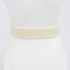 Pearl Beads Belt with Faux Pearl Trim