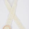 Pearl Beads Belt with Faux Pearl Trim