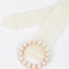 Pearl Beads Belt with Faux Pearl Trim