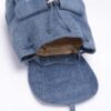 Compact Denim Double-Pocket Backpack – Classic Blue