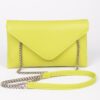 Faux Leather Envelope Clutch – Small Chain Strap