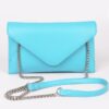 Faux Leather Envelope Clutch – Small Chain Strap