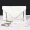 Faux Leather Envelope Clutch – Small Chain Strap