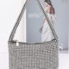 Stone Rhinestone Small Hobo Bag – Sparkle Accent