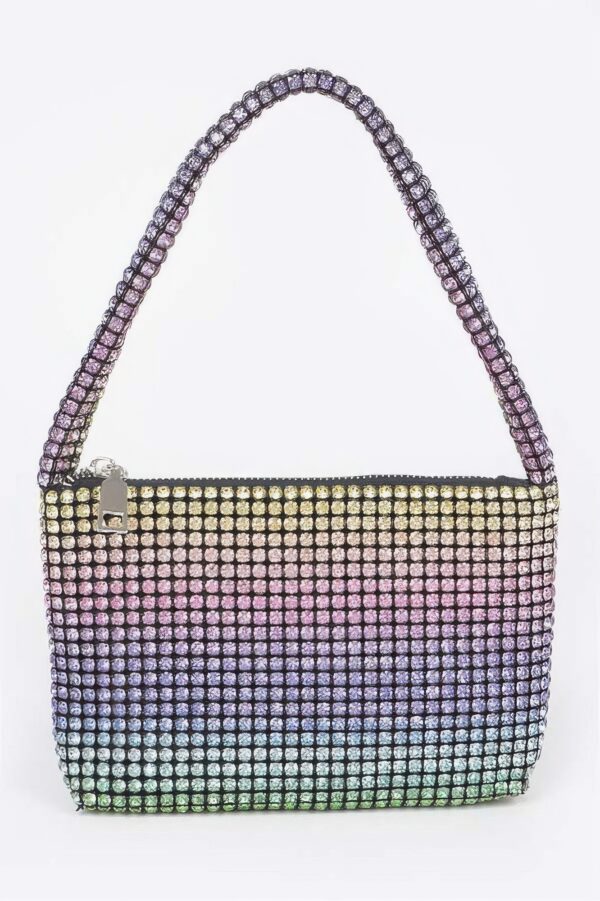 Stone Rhinestone Small Hobo Bag – Sparkle Accent