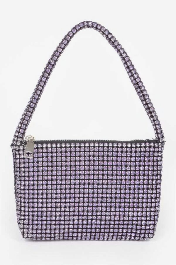 Stone Rhinestone Small Hobo Bag – Sparkle Accent