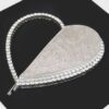 Heart-Shaped Rhinestone Clutch with Chain Strap