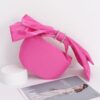 Structured Oversized Bow-Handle Satin Crossbody Bag