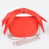 Structured Oversized Bow-Handle Satin Crossbody Bag