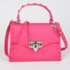 Monotone Studded Clutch – Structured Faux Leather