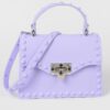 Monotone Studded Clutch – Structured Faux Leather