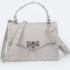 Monotone Studded Clutch – Structured Faux Leather