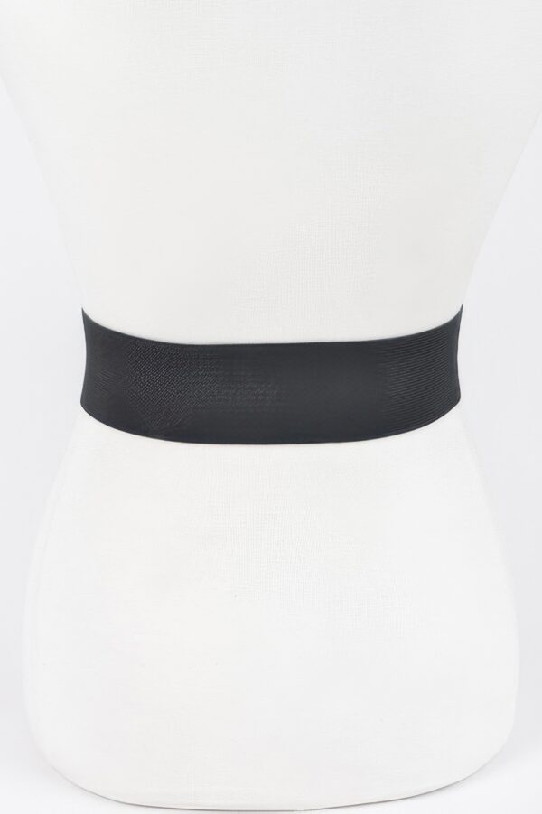 Plus Size Elastic Belt with Large Floral Accent