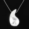 Gold Teardrop Necklace Set with Matching Earrings
