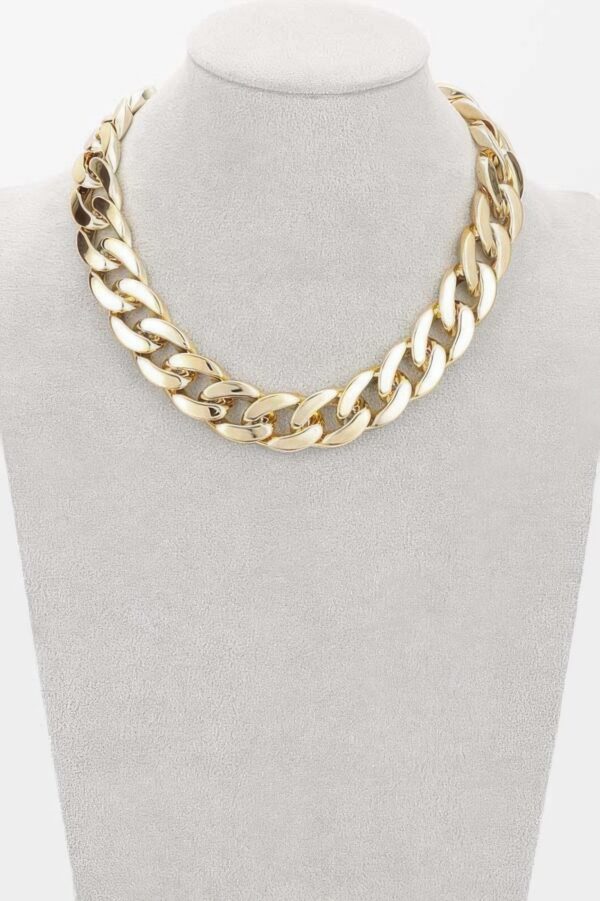 Oversized CCB Chain Necklace – Polished Links