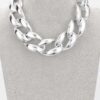 Oversized Chain Choker – Polished Silver Links