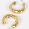 CCB Curved Hoop Earrings – Dual-Tone Gold & Silver