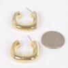 CCB Curved Hoop Earrings – Dual-Tone Gold & Silver