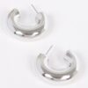 CCB Curved Hoop Earrings – Dual-Tone Gold & Silver