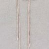 Rhinestone Bow Fringe Drop Earrings