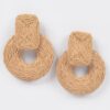 Oversized Woven Paper Earrings – Handmade Boho