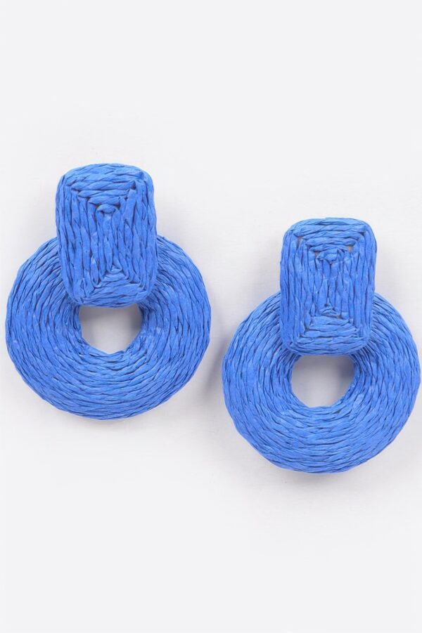 Oversized Woven Paper Earrings – Handmade Boho