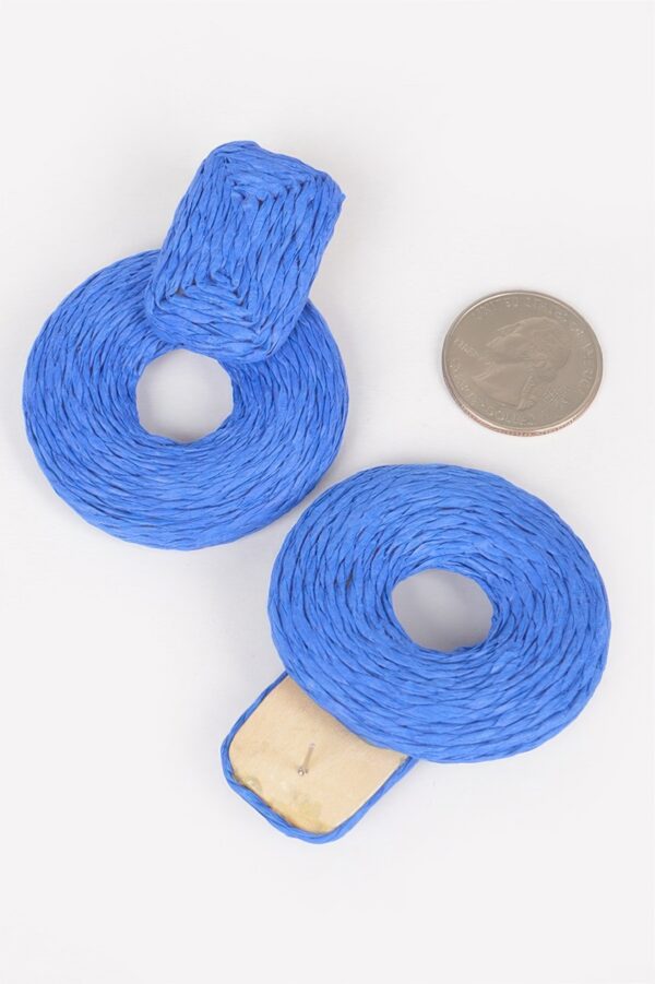 Oversized Woven Paper Earrings – Handmade Boho