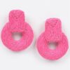 Oversized Woven Paper Earrings – Handmade Boho