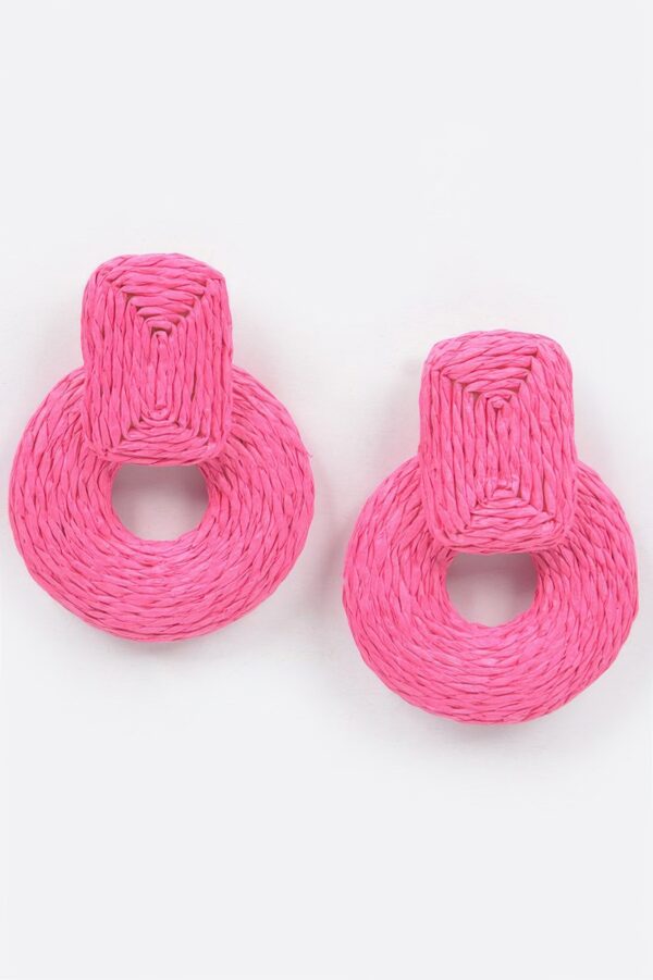 Oversized Woven Paper Earrings – Handmade Boho