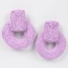 Oversized Woven Paper Earrings – Handmade Boho