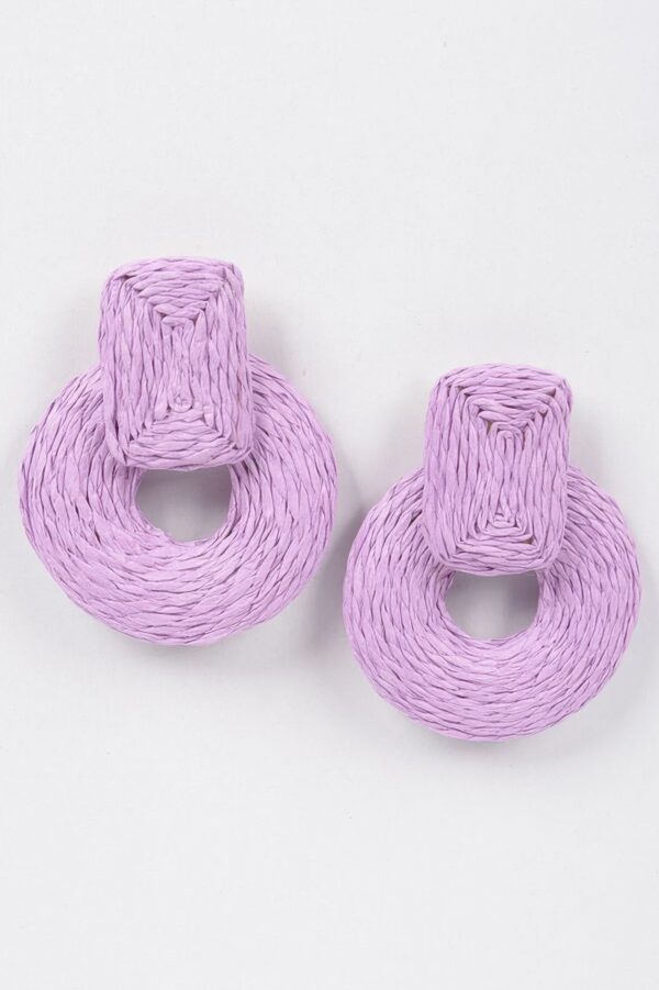 Oversized Woven Paper Earrings – Handmade Boho