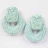 Oversized Woven Paper Earrings – Handmade Boho