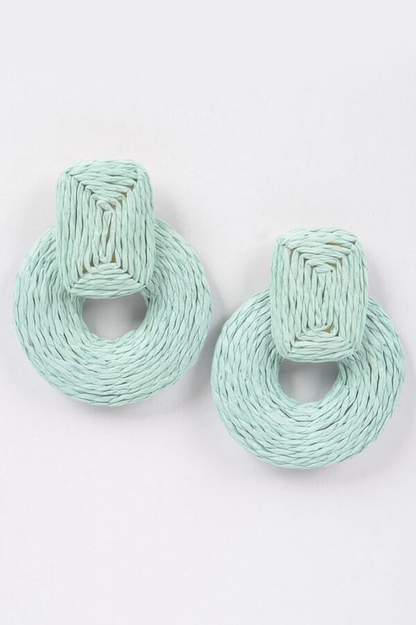 Oversized Woven Paper Earrings – Handmade Boho