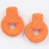 Oversized Woven Paper Earrings – Handmade Boho