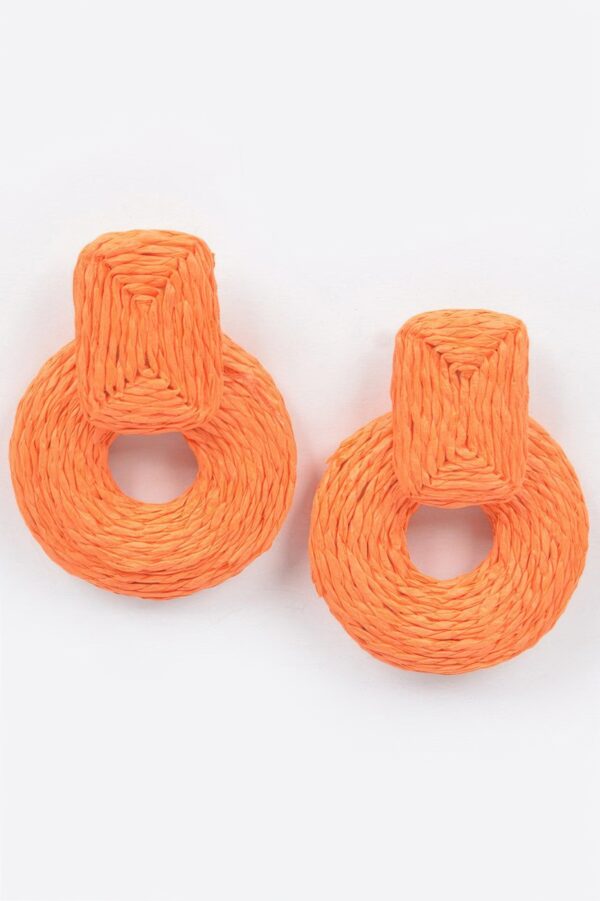 Oversized Woven Paper Earrings – Handmade Boho