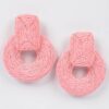 Oversized Woven Paper Earrings – Handmade Boho