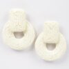 Oversized Woven Paper Earrings – Handmade Boho