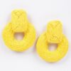 Oversized Woven Paper Earrings – Handmade Boho
