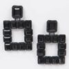 Multi-Color Rhinestone Square Earrings – Gold-Tone