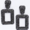 Rectangular Chain Drop Earrings – Polished Metal