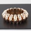 Shiny Multi-Hoop Beaded Bracelet – Layered Metallic Accent