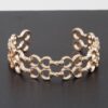 Welded Ring Chain Cuff Bracelet – Gold-Tone