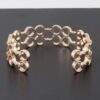 Welded Ring Chain Cuff Bracelet – Gold-Tone
