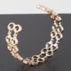 Welded Ring Chain Cuff Bracelet – Gold-Tone