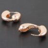 Yin Yang Hoop Earrings – Gold Tone with Black Contrast
