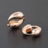Yin Yang Hoop Earrings – Gold Tone with Black Contrast