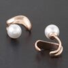Double Pearl Brass Ear Cuff – Shiny No-Pierce Accent