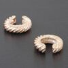 Twisted Rope Hoop Earrings – Polished Metal Tone