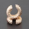 Twisted Rope Hoop Earrings – Polished Metal Tone