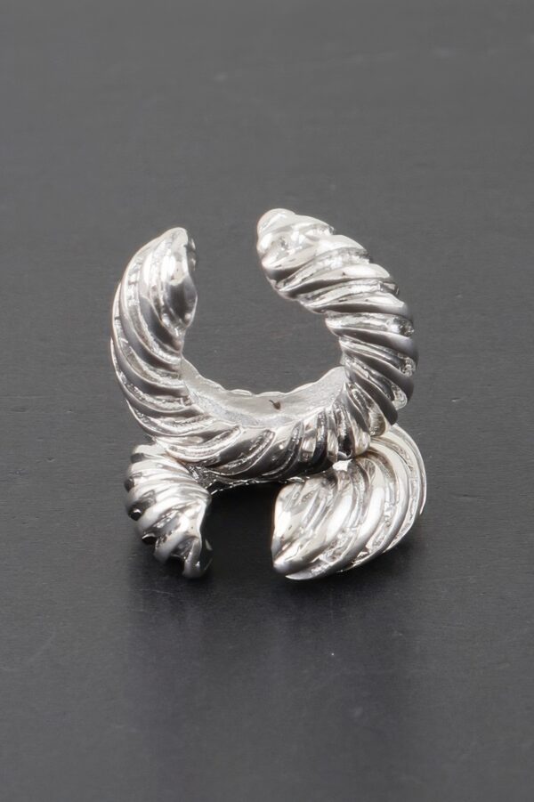 Twisted Rope Hoop Earrings – Polished Metal Tone